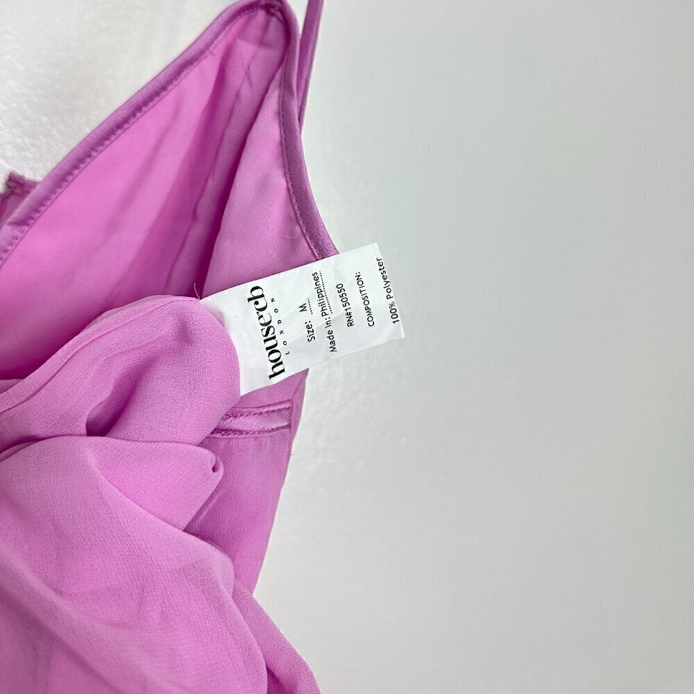 HOUSE OF CB Loren Georgette Mermaid Gown in Pink Size Medium - Picture 10 of 16